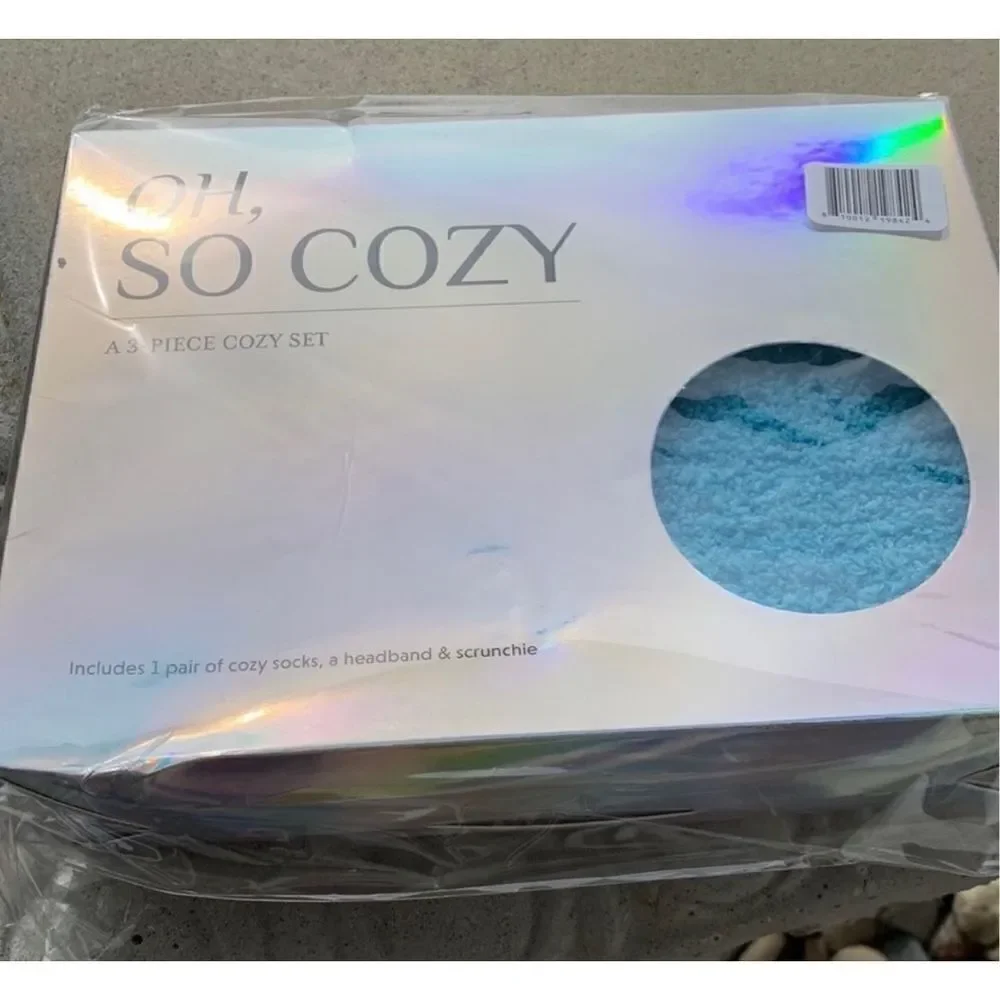 Oh So Cozy BUNDLE of TWO SPA Gift Sets Socks Hair Accessories